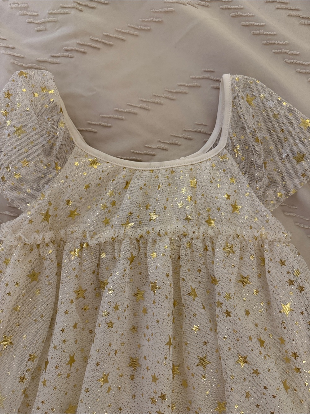 The Children's Place Ivory Tulle Dress with Gold Stars - Picture 5 of 9